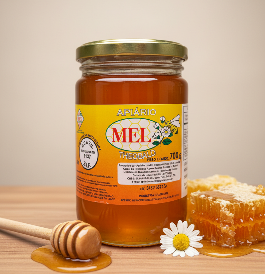 Mel Puro Artesanal – 700g – ApiárioTheobald