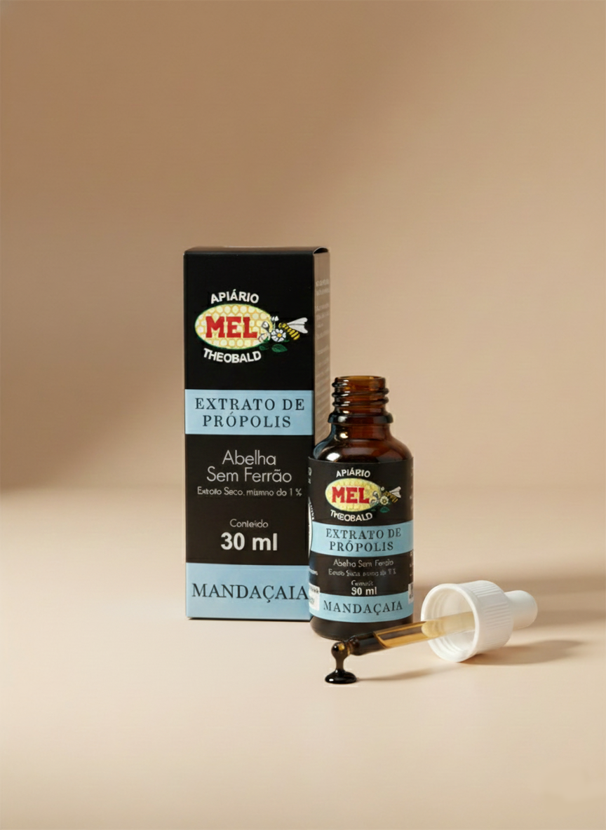 Extrato de Própolis de Mandaçaia – 30ml | Abelha Sem Ferrão